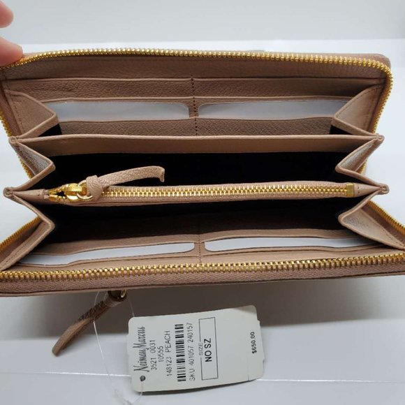 Metallic Pink Classic Edge Continental Zip Wallet - Picture 6 of 6